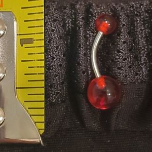 Belly/Naval Ring Red Acrylic 14 ga.